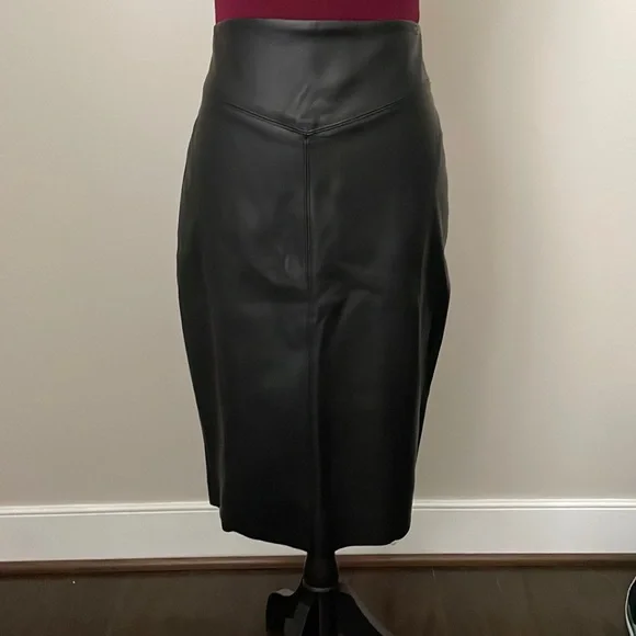 Express Skirts Express Black Vegan Leather Skirt Poshmark